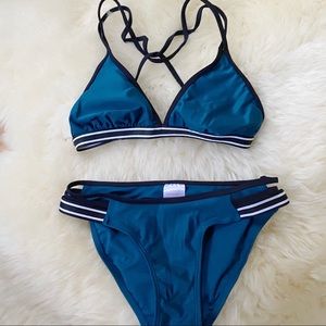 blue bikini